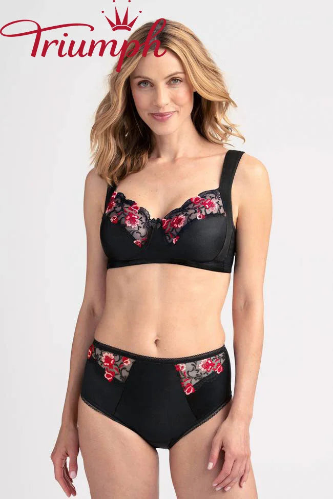 TRIUMPH - 4 pezzi (75A-110F) 💝Reggiseno bianco senza ferretto ricamato✨