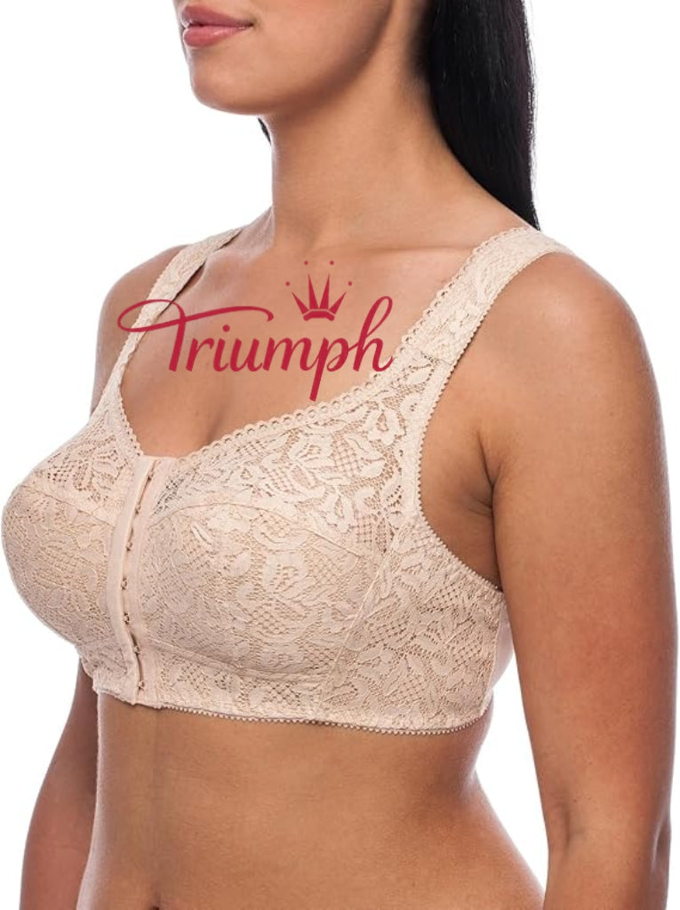 Triumph - (4 pezzi) Reggiseno senza ferretto, chiusura frontale, taglie forti
