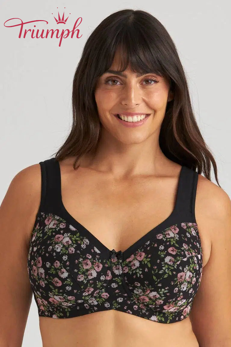Triumph® 4 pezzi 💖50% di sconto✨🔥 Reggiseno in cotone taglie forti con stampa floreale [65A-120H]