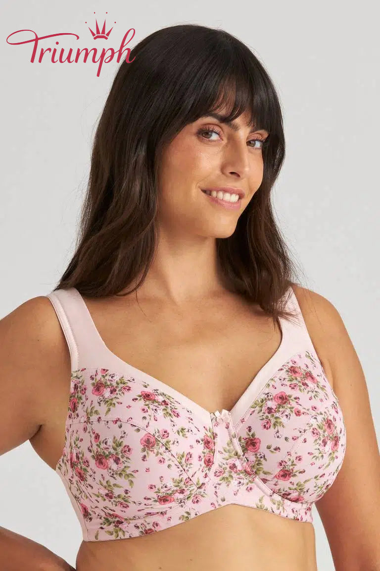 Triumph® 4 pezzi 💖50% di sconto✨🔥 Reggiseno in cotone taglie forti con stampa floreale [65A-120H]