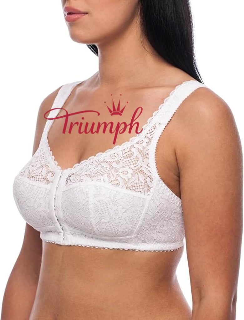 Triumph - (4 pezzi) Reggiseno senza ferretto, chiusura frontale, taglie forti