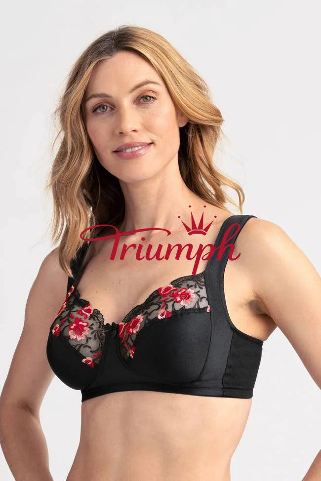 TRIUMPH - 4 pezzi (75A-110F) 💝Reggiseno bianco senza ferretto ricamato✨