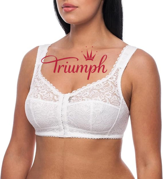 Triumph - (4 pezzi) Reggiseno senza ferretto, chiusura frontale, taglie forti
